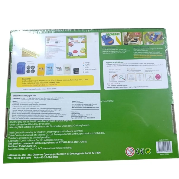 Think-Doh Silikon Model Mini Araba Yapım Seti 29520 - Resim 2