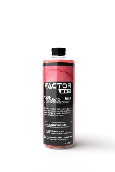 Factor360 X Gel Jel Lastik Parlatıcı 500 ML ürün görseli 1
