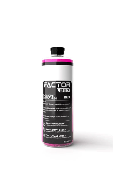 Factor360 Cockpit Torpido Kremi Çilek Kokulu 500 ML ürün görseli 1