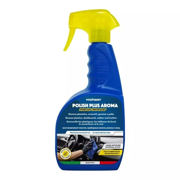 FRA-BER Polish Plus Aroma Antistatik Plastik, Trim, Vinil Yenileyici Bakım Spreyi 750 ML ürün görseli 1