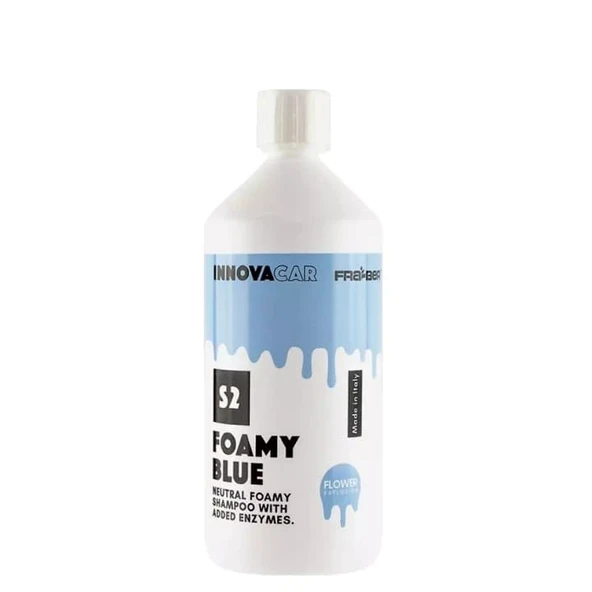 INNOVACAR S2 FOAMY BLUE Enzimli PH Nötr Mavi Renkli Özel Kokulu Araç Yıkama Şampuanı 1LT ürün görseli 1