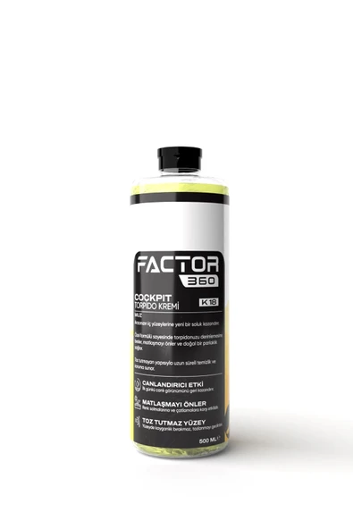 Factor360 Cockpit Torpido Kremi Muz Kokulu 500 ML ürün görseli 1