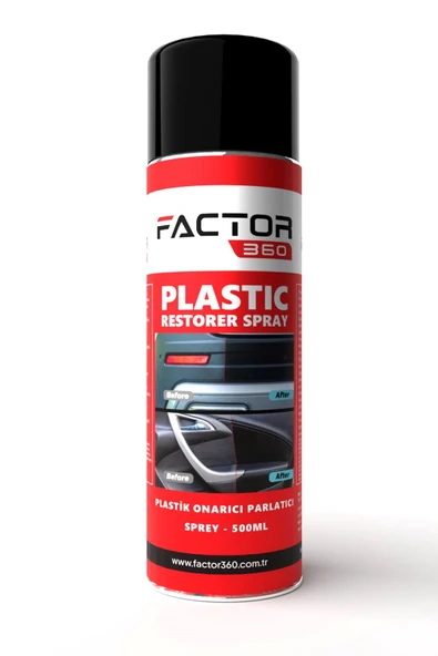 Factor360 Otomobil Araç Plastik Yenileyici Parlatıcı Aerosol 500ML ürün görseli 1
