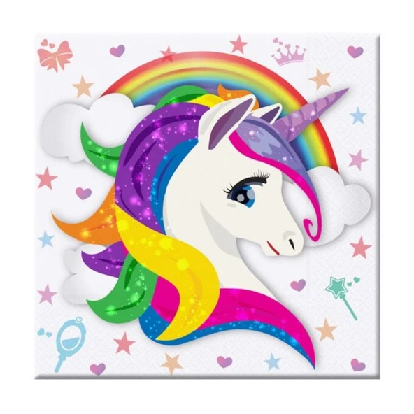 Balonevi Rainbow Unicorn Masa Örtüsü 120*180 cm ürün görseli 1