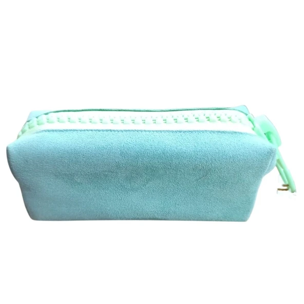 Unicus Big Zip Pastel Nubuk Kalemkutu 924-Yeşil ürün görseli 1