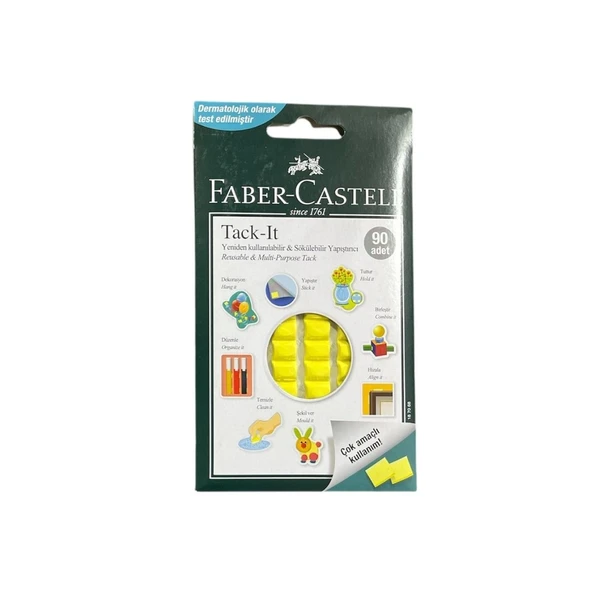 Faber Castell Tack-it Çok Amaçlı Renkli Yapıştırıcı-Sarı ürün görseli 1