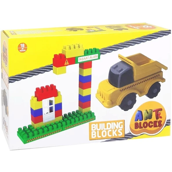Asya Oyuncak Lego 40 Parça İnşaat Yapı Blokları Seti Ant006 ürün görseli 1