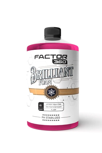 Factor360 Brilliant Foam pH Nötr Kostiksiz Oto Yıkama Köpüğü Oto Şampuan 1 L ürün görseli 1