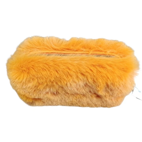 Unicus Tavşan Tüyü Peluş Kalemkutu UNCS-909-Turuncu ürün görseli 1