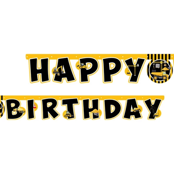 Balonevi İnşaat Happy Birthday Harf Set 2.10 mt ürün görseli 1