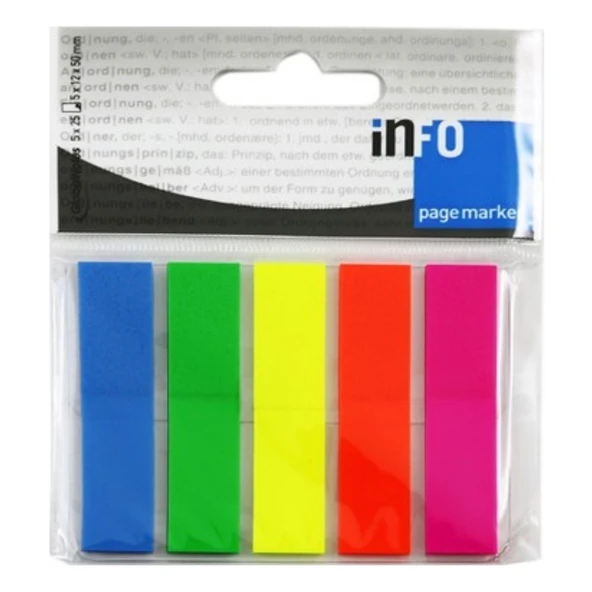 İnfo Notes 12x50 Sayfa Ayracı Dikdörtgen ürün görseli 1