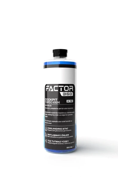 Factor360 Cockpit Torpido Kremi Okyanus Kokulu 500 ML ürün görseli 1
