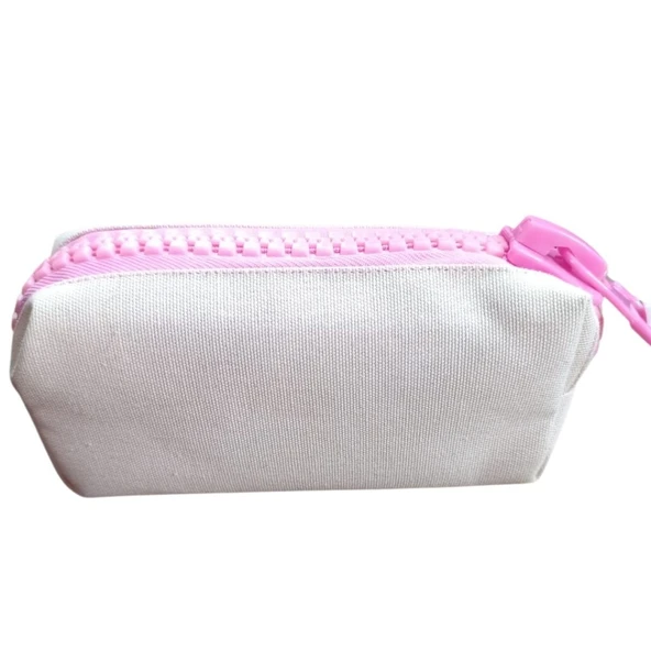 Unicus Big Zip Pastel Keten Kalemkutu 922-Pembe ürün görseli 1