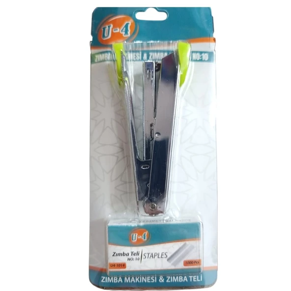 U4 Zımba Makinesi Ve Zımba Teli No:10 2li Set U4-1014-Yeşil ürün görseli 1