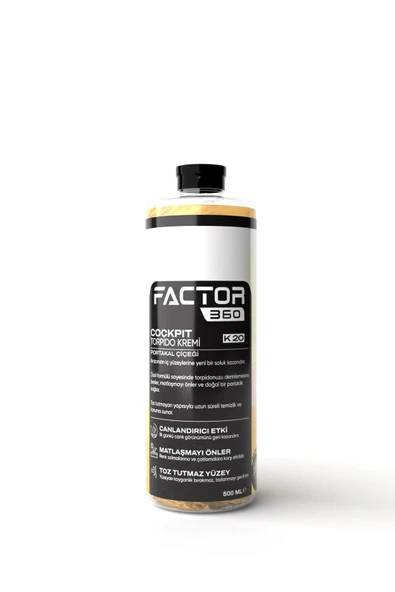 Factor360 Cockpit Torpido Kremi Portakal Çiçeği Kokulu 500 ML ürün görseli 1