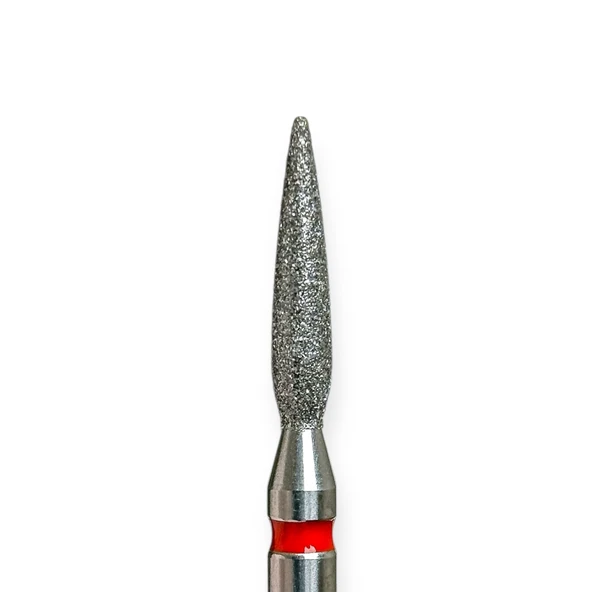 Kmiz Elmas Manikür Törpü Ucu 10mm Sivri Ateş Model Kırmızı 0.21 118863 ürün görseli 1