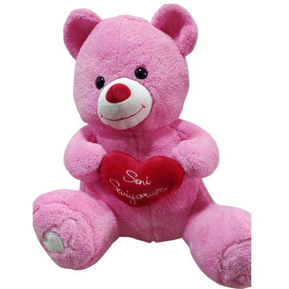 Uçar Oyuncak PK 25 45 Cm Pembe Kalpli Ayı UCR-004 ürün görseli 1