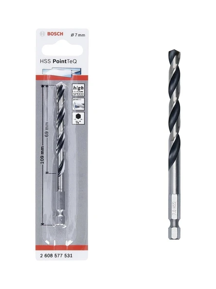 Pointteq Altıgen Şaftlı Hss Matkap Ucu 7 mm ürün görseli 1