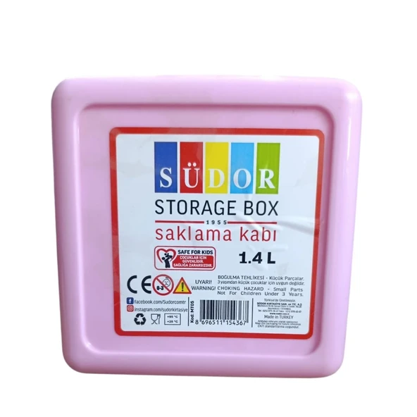 Südor Saklama Beslenme Kabı 1.4 L MT05-Pembe ürün görseli 1
