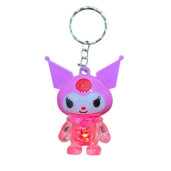Kuromi Işıklı Anahtarlık Olg-366-Pembe ürün görseli 1