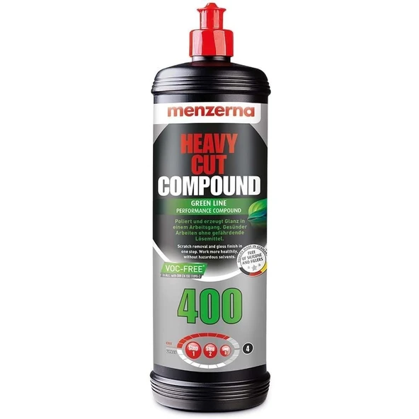 MENZERNA 400 Green Line Yeşil Seri Ağır Çizik Giderici Kalın Pasta 1000 ML ürün görseli 1