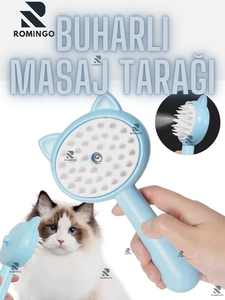 Buharlı Tarak Kedi Tarağı Köpek Tarağı Evcil Hayvan Tarağı Masaj Tarağı ürün görseli 1