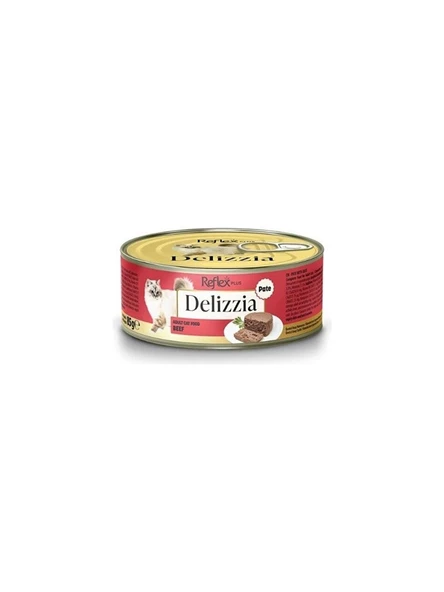 Reflex Plus Delizzia / Kıyılmış Dana Etli Yetişkin Kedi Maması 85G x 24 Adet ürün görseli 1