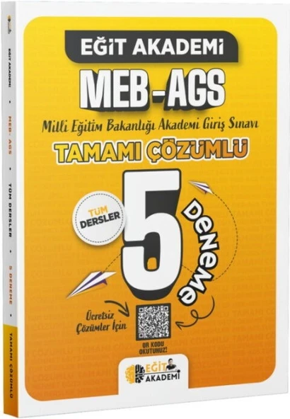 MEB AGS Tamamı Çözümlü 5 Deneme Mehmet Eğit ürün görseli 1