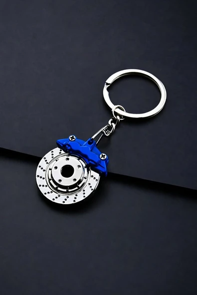 Disk Balata Anahtarlık Oto Metal Anahtarlık MAVİ ürün görseli 1