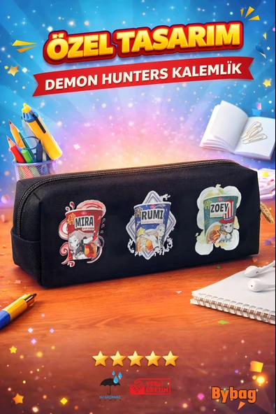 Demon Hunters K-Pop Ramen Anime Kalemlik Yüksek Kapasiteli Su Geçirmez Kalem Kutusu ürün görseli 1