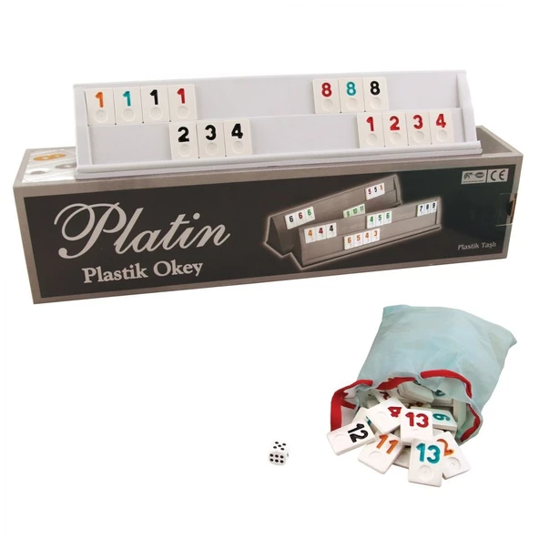 1010211 Platin Plastik Okey Takımı -Starokey ürün görseli 1
