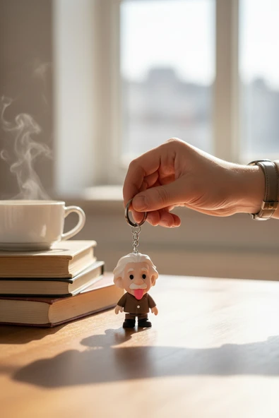 Albert Einstein Figürlü Hareketli Anahtarlık ürün görseli 1