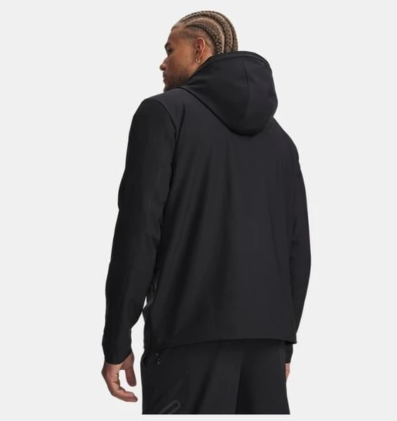 UA Unstoppable Woven Jacket Siyah Siyah MD - Resim 2