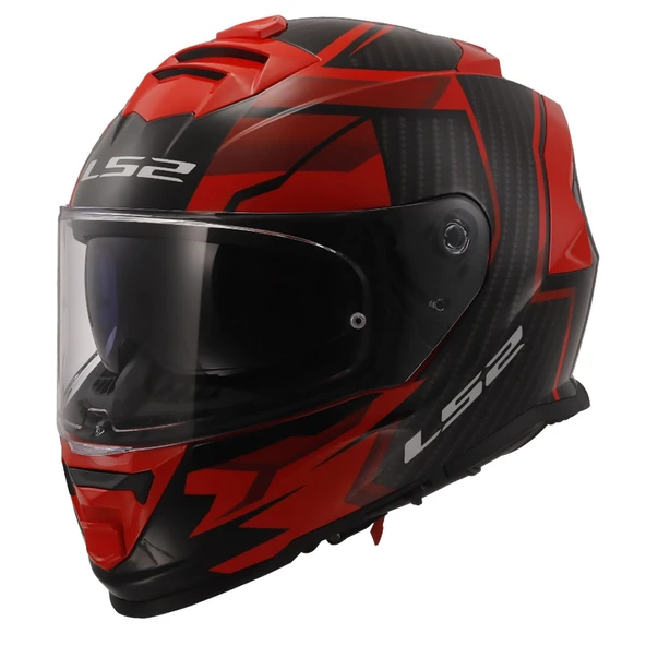 LS2 STORM 2 TRACKER SİYAH-KIRMIZI KASK ürün görseli 1