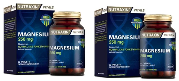Nutraxin Magnesium Citrate 250 mg 60 Tablet 2 Adet ürün görseli 1