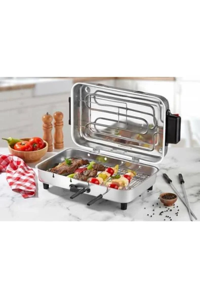 Mega(Büyük) Boy Elektrikli Izgara Barbekü Mangal ürün görseli 1