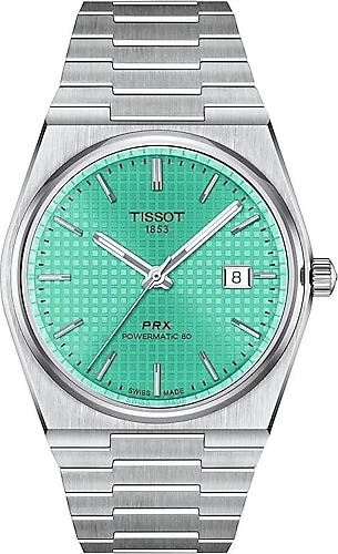 Tissot PRX Powermatic 80 T137.407.11.091.01 Çelik Kordon Mint Yeşili Erkek Kol Saati ürün görseli 1