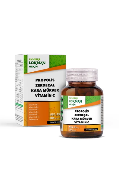 Propolis, Zerdeçal, Karamürver, Panax Ginseng - Multivitamin - Resim 2