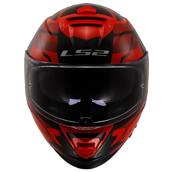 LS2 STORM 2 TRACKER SİYAH-KIRMIZI KASK - Resim 2