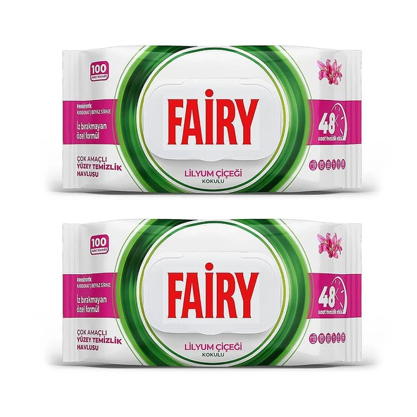Fairy Yüzey Temizlik Havlusu 100 lü Lilyum Çiçeği x 2 Adet ürün görseli 1