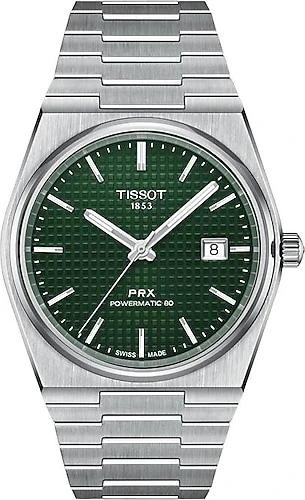 Tissot PRX Powermatic 80 T137.407.11.091.00 Çelik Kordon Yeşil Erkek Kol Saati ürün görseli 1