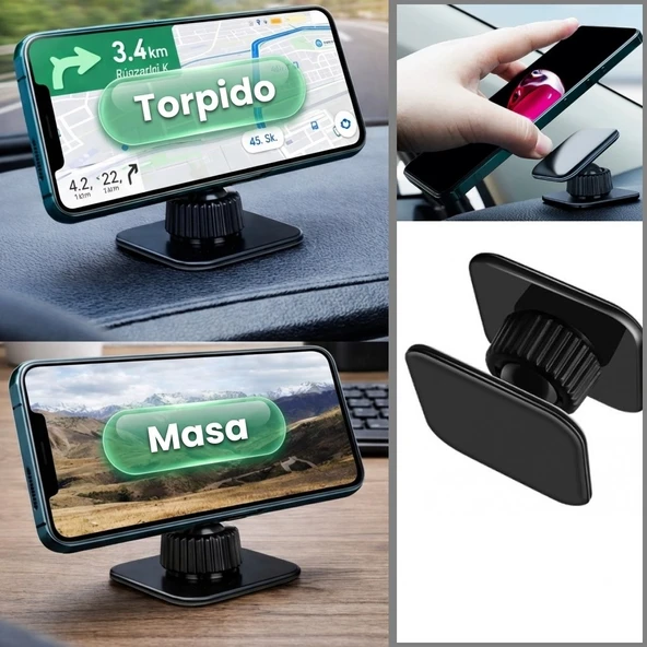 Jel Yapışkanlı Araba Telefon Tutucu Torpido Tipi Güçlü Masa Telefon Tutucu Telefon Sabitleyici ürün görseli 1