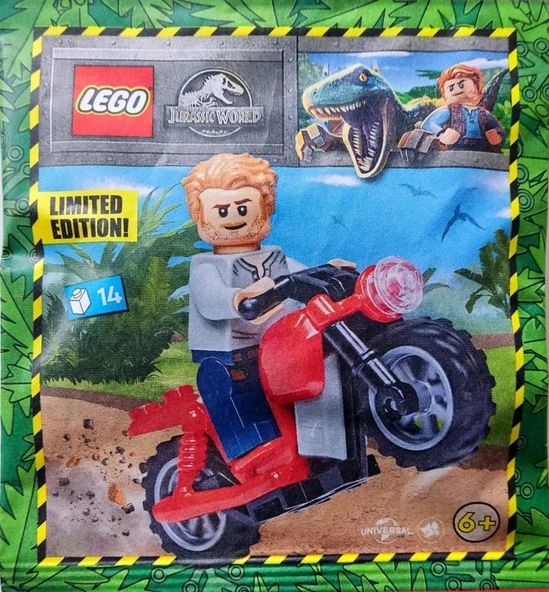 LEGO Jurassic World 122333 Owen with Motorcycle ürün görseli 1