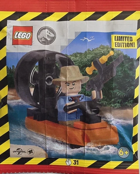 LEGO Jurassic World 122508 Alan Grant with Hovercraft ürün görseli 1