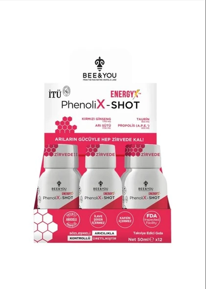 Bee&You PhenoliX-Shot Energy 50 ml 12'Li Kutu ürün görseli 1