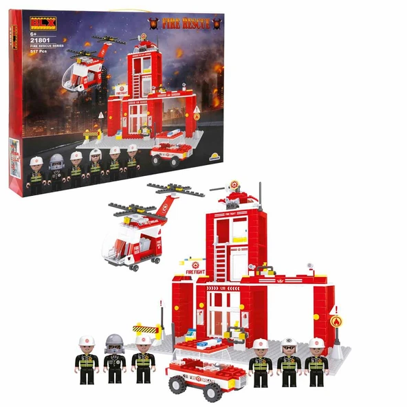 BLX Fire Rescue İtfaiye İstasyonu Oyun Seti 21801 ürün görseli 1