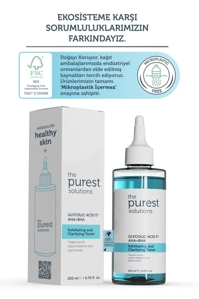 The Purest Solutions Exfoliating and Clarifying Toner 200 Ml - Resim 2
