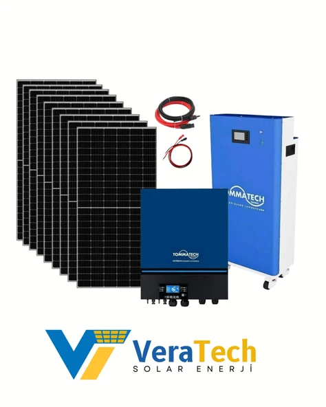 VeraTech Hazır Solar Enerji Paketi 14.3kW Lityum Akü 11kW MPPT İnverter ürün görseli 1