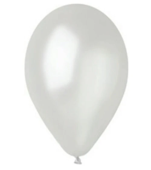 Balon Beyaz Metalik Balon - 10 adet ürün görseli 1