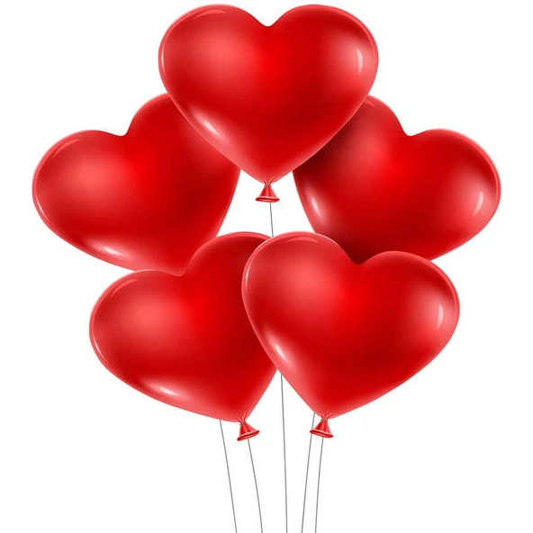 Balon Kalp Şekilli Balon - 10 adet ürün görseli 1